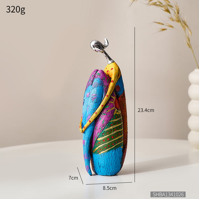 Nordic Style Ornamental Colorful Abstract Woman Figure 3